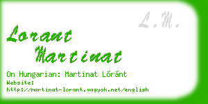 lorant martinat business card